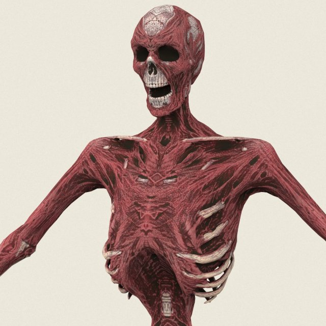game ready dead man skeleton 3D Model .c4d .max .obj .3ds .fbx .stl .blend 