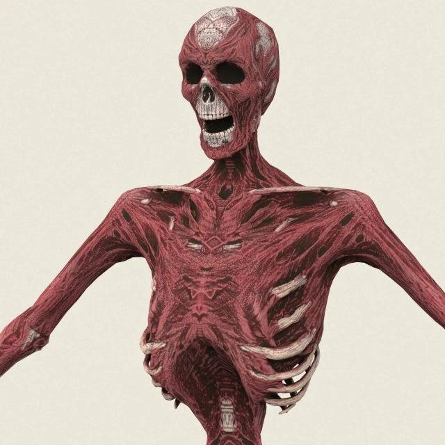 game ready dead man skeleton 3D Model .c4d .max .obj .3ds .fbx .stl .blend 
