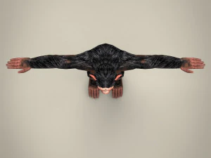 low poly realistic chimpanzee 3D Model