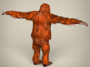 low poly orangutan 3D Model