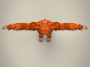 low poly orangutan Modello 3D
