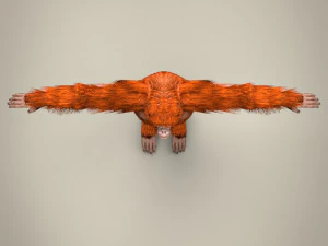 low poly orangutan 3D Model
