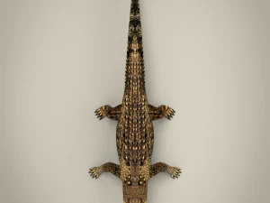 low poly crocodile 3D Model