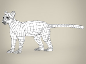 low poly fossa 3Dモデル