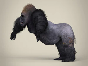low poly gorilla 3D Model