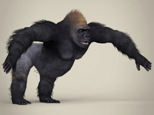 low poly gorilla 3D Model