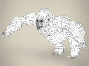 low poly gorilla 3D Model