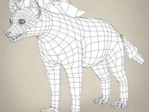 low poly hyena 3D Model