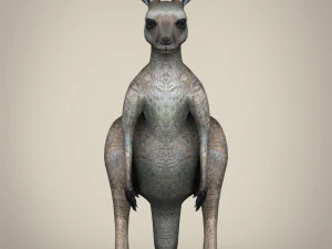 low poly realistic kangaroo 3D Model