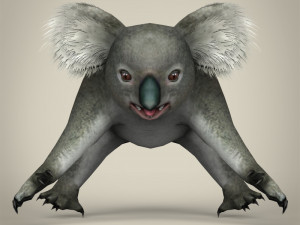 low poly koala Modello 3D