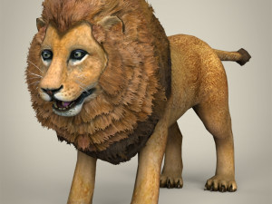 low poly lion 3D Model