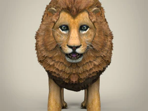 low poly lion 3D Model
