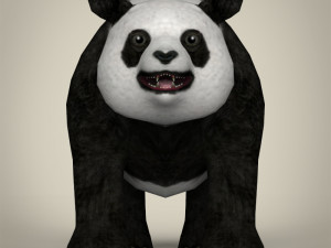 low poly giant panda Model 3D