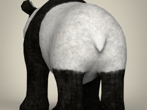 low poly giant panda Model 3D