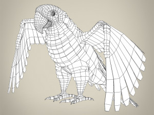 low poly parrot Modello 3D