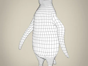 low poly penguin 3D Model