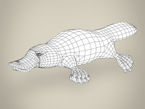 low poly platypus Modello 3D