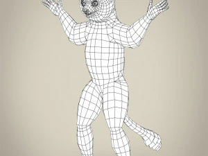 low poly sifaka lemur 3D Model