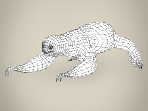 low poly sloth 3D Model