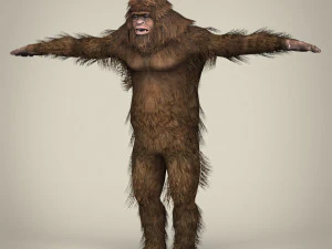 sasquatch poli rendah Model 3D