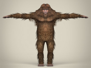 low poly sasquatch Model 3D