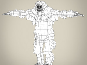 low poly sasquatch Model 3D