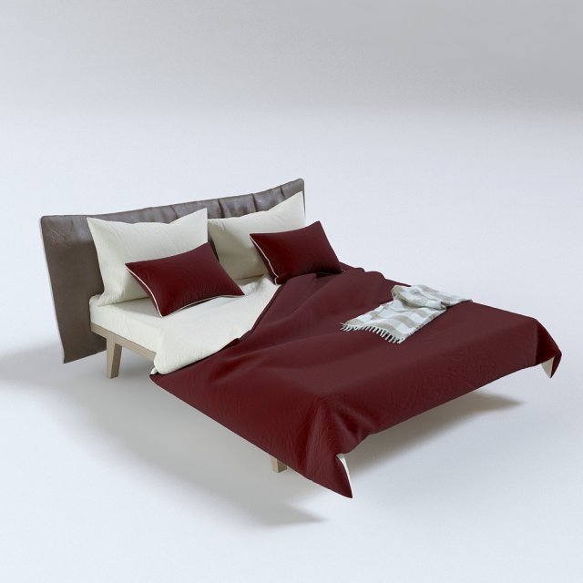 bed from bart collection of alf Model 3D .c4d .max .obj .3ds .fbx .stl .blend 