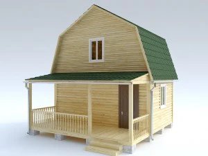 wooden house 10 3D Model