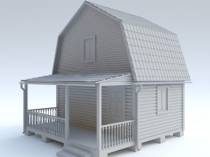 wooden house 10 3D मॉडल