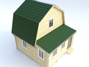 wooden house 9 Modelo 3D