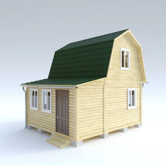wooden house 8 3D Model .c4d .max .obj .3ds .fbx .stl .blend 