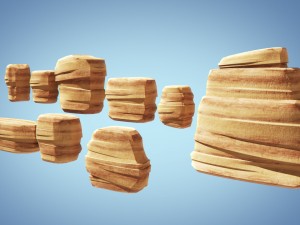 stylized cliff Model 3D