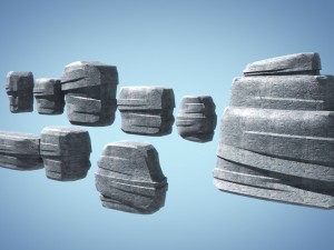 stylized cliff Model 3D