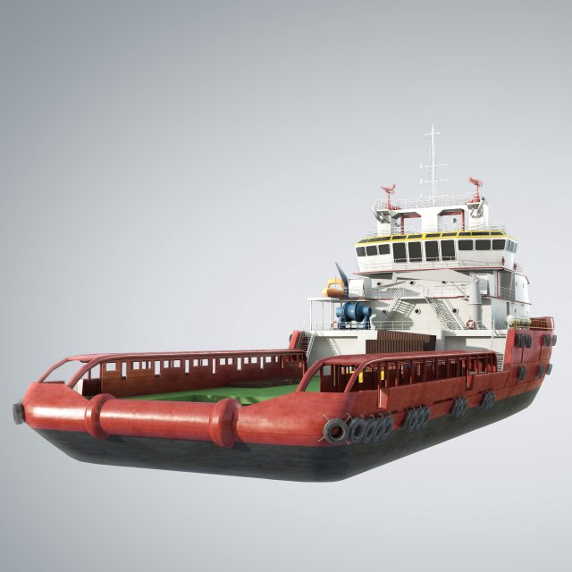 kvp multi purpose offshore vessel Modelo 3D .c4d .max .obj .3ds .fbx .stl .blend 