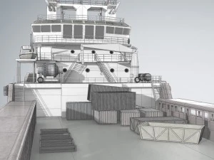 kvp multi purpose offshore vessel 3D Model