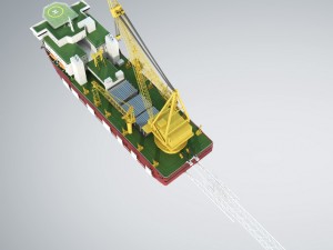 pipelay crane vessel 3D Model