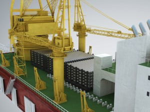 pipelay crane vessel 3D Model