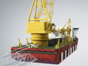 pipelay crane vessel 3D Model