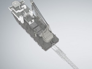 pipelay crane vessel 3D Model