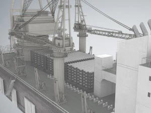 pipelay crane vessel 3D Model