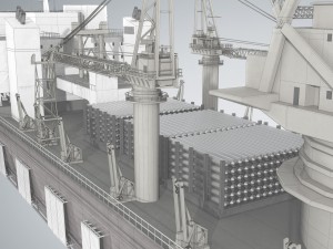 pipelay crane vessel 3D Model
