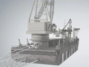 pipelay crane vessel 3D Model