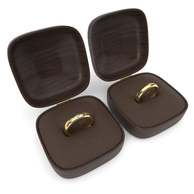 wedding rings 3D Model .c4d .max .obj .3ds .fbx .stl .blend 