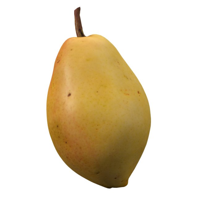 realistic yellow pear 3D Model .c4d .max .obj .3ds .fbx .stl .blend 