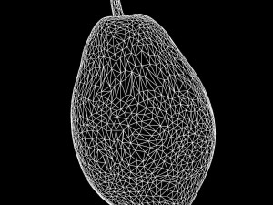 realistic yellow pear 3D Model