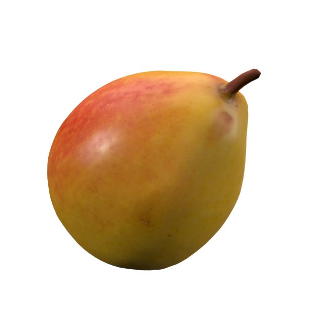 realistic yellow pear 2 3D Model .c4d .max .obj .3ds .fbx .stl .blend 