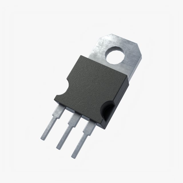 2k pbr textured transistor model 2 3D Модель .c4d .max .obj .3ds .fbx .stl .blend 