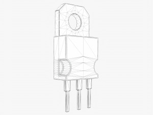 2k pbr textured transistor model 2 3D Модель