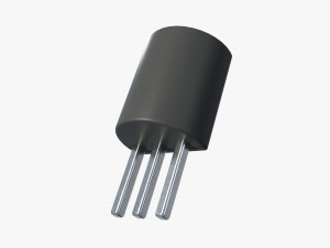 2k pbr textured transistor model 3 Modello 3D