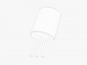 2k pbr textured transistor model 3 3D Модель